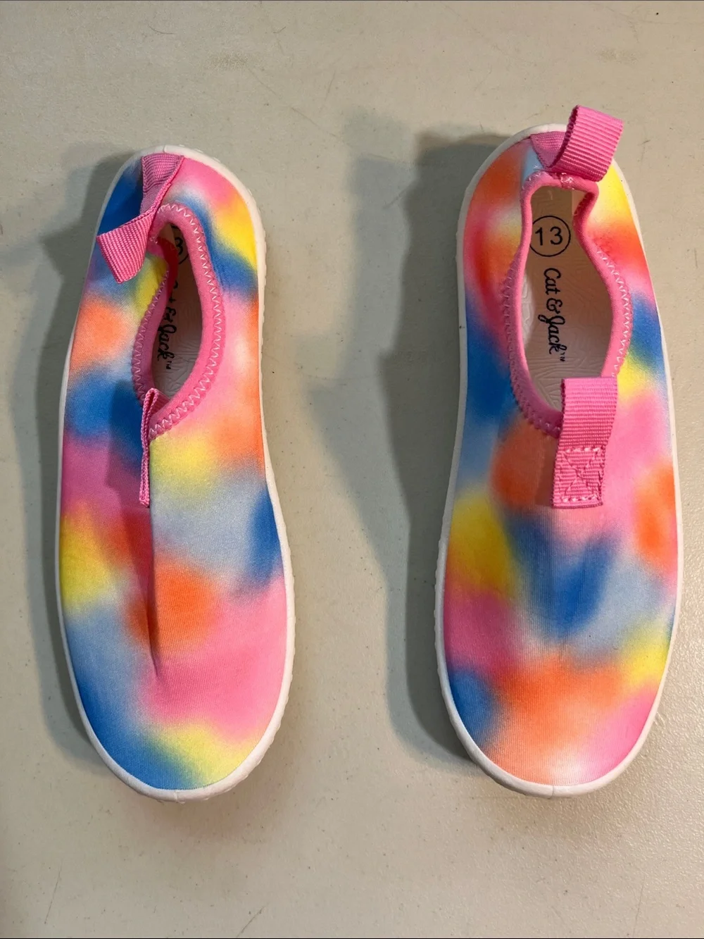 Cat & Jack Pink Multi Tie-Dye Slip-On Kids Water Shoes